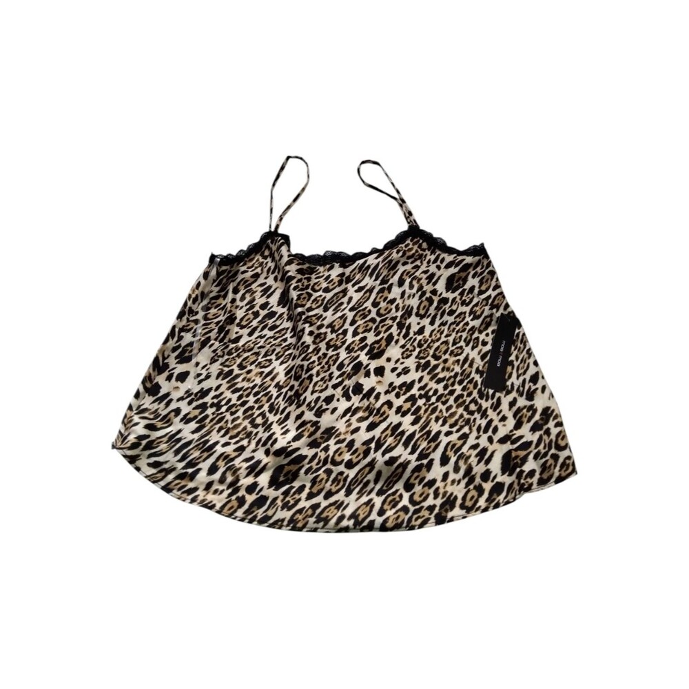 Moa Moa Leopard  Print Satin Like Cami in New Size L